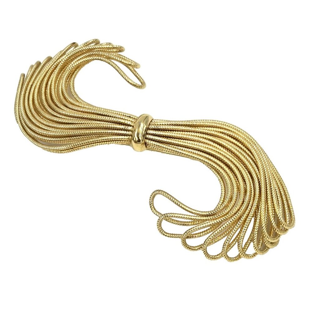 Vintage 1960s Napier Twisted Textured Wire Brooch